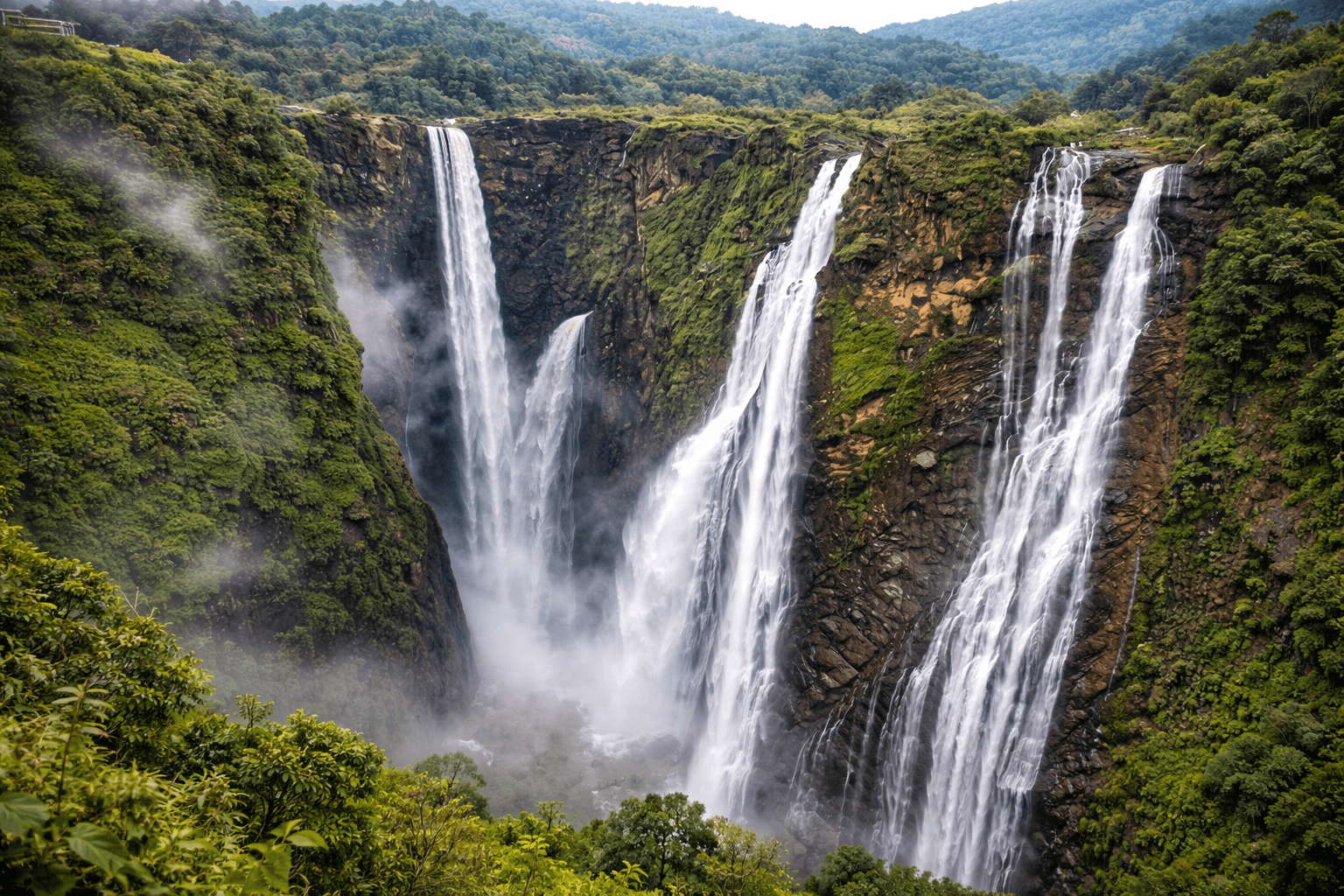 Waterfalls and streams at Panchpula